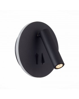 SL1586.413.01 Светильник настенный Черный LED 1*8W 3000K 624Lm Ra>80 24° IP20 L-xW140xH140 170-240V BONDI-foto3