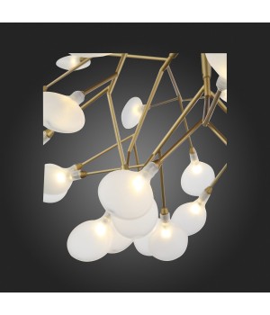 SL411.223.45 Люстра подвесная ST-Luce Золотистый/Белый G4 45*1,5W RICCARDO-foto9