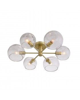 SL434.202.06 Люстра потолочная ST-Luce Латунь/Прозрачный E14 6*40W CALMARE-foto2