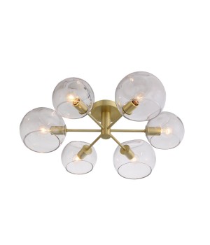 SL434.202.06 Люстра потолочная ST-Luce Латунь/Прозрачный E14 6*40W CALMARE-foto2