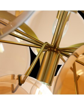 SL1161.333.09 Люстра подвесная ST-Luce Латунь/Янтарный E14 9*60W FAZIA-foto9