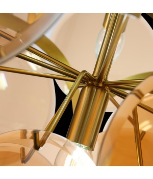 SL1161.333.09 Люстра подвесная ST-Luce Латунь/Янтарный E14 9*60W FAZIA-foto9