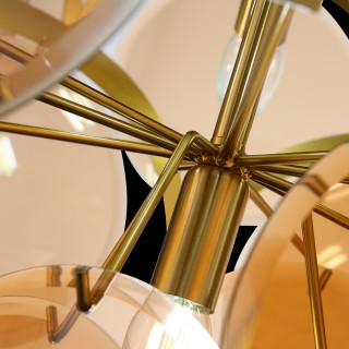 SL1161.333.09 Люстра подвесная ST-Luce Латунь/Янтарный E14 9*60W FAZIA-foto9