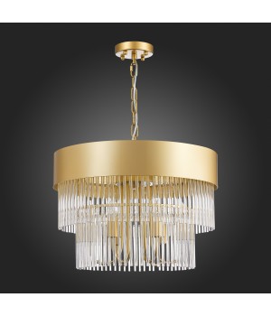 SL1225.203.06 Люстра подвесная ST-Luce Золотистый/Золотистый, Прозрачный E14 6*40W CONTATTO-foto4