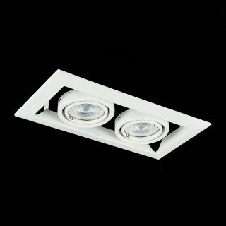 ST250.558.02 Св-к встр. Черный, Белый GU10 2*50W  IP20 L245xW126xH70 220V Без ламп HEMI-foto6