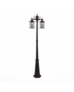 SL080.425.02 Светильник уличный наземный ST-Luce Темный кофе/Прозрачный, Темный кофе E27 2*100W LASTERO