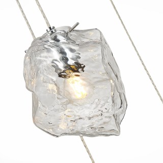 SL1175.103.05 Светильник подвесной ST-Luce хром/прозрачный E14 5*40W Portici-foto3