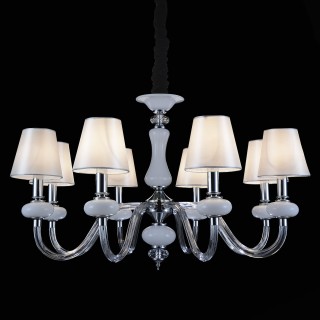 SL654.503.08 Люстра подвесная ST-Luce Хром, Белый, Прозрачный/Белый E14 8*40W LUME-foto3