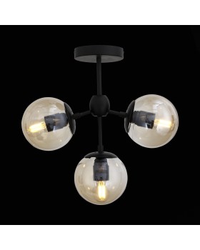 SL549.402.03 Люстра потолочная ST-Luce Черный/Дымчатый E27 3*60W STAMPO-foto4