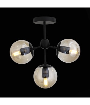 SL549.402.03 Люстра потолочная ST-Luce Черный/Дымчатый E27 3*60W STAMPO-foto4