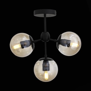 SL549.402.03 Люстра потолочная ST-Luce Черный/Дымчатый E27 3*60W STAMPO-foto4