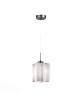 SL117.503.01 Светильник подвесной ST-Luce Серебристый/Белый с полосками E27 1*60W ONDE-foto2