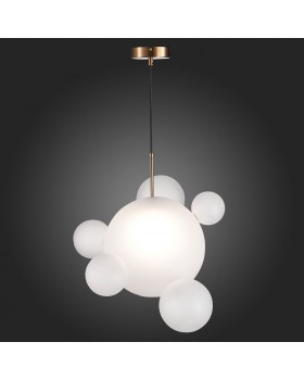 SL1133.513.01 Светильник подвесной ST-Luce Латунь/Белый E27 1*60W BOPONE-foto5