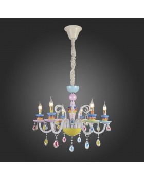 SL673.783.06 Люстра подвесная ST-Luce Разноцветный/Разноцветный E14 6*40W ORNATO-foto8