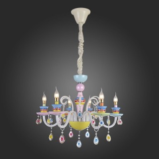 SL673.783.06 Люстра подвесная ST-Luce Разноцветный/Разноцветный E14 6*40W ORNATO-foto8