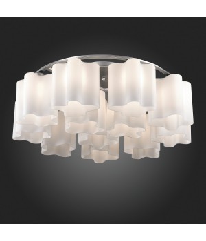 SL116.052.12 Люстра потолочная ST-Luce Серебристый/Белый E27 12*60W (из 2-х коробок) ONDE-foto3