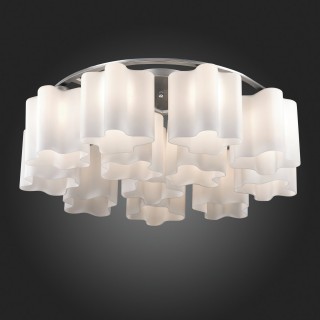 SL116.052.12 Люстра потолочная ST-Luce Серебристый/Белый E27 12*60W (из 2-х коробок) ONDE-foto3