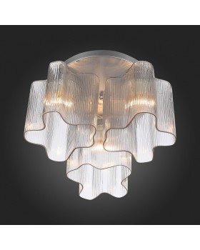 SL117.102.03 Люстра потолочная ST-Luce Серебристый/Прозрачный E27 3*60W ONDE-foto3