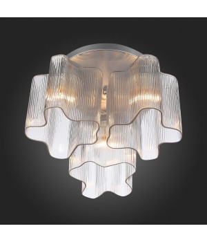 SL117.102.03 Люстра потолочная ST-Luce Серебристый/Прозрачный E27 3*60W ONDE-foto3