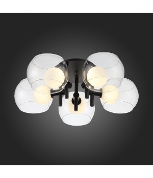 SL1483.402.05 Светильник потолочный ST-Luce Черный/Прозрачный, Белый G9 5*5W ELLETO-foto6