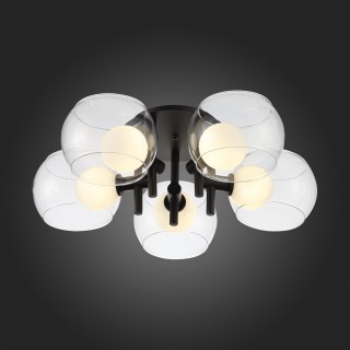 SL1483.402.05 Светильник потолочный ST-Luce Черный/Прозрачный, Белый G9 5*5W ELLETO-foto6