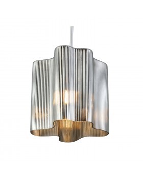 SL117.703.01 Светильник подвесной ST-Luce Серебристый/Дымчатый E27 1*60W ONDE-foto3