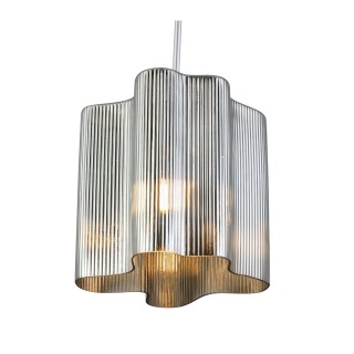 SL117.703.01 Светильник подвесной ST-Luce Серебристый/Дымчатый E27 1*60W ONDE-foto3