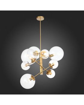 SL1150.203.08 Светильник подвесной ST-Luce Матовое золото/Прозрачный E27 8*40W (из 3-х коробок) LIORA-foto6