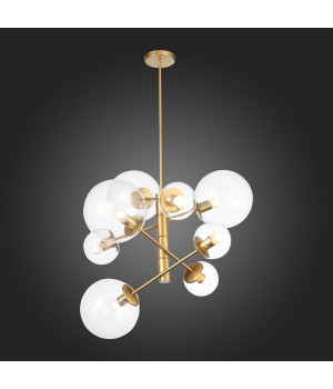 SL1150.203.08 Светильник подвесной ST-Luce Матовое золото/Прозрачный E27 8*40W (из 3-х коробок) LIORA-foto6