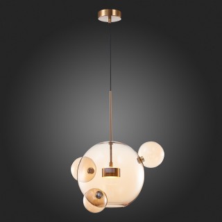 SL1133.303.01 Светильник подвесной ST-Luce Латунь/Коньячный LED 1*10W 3000K BOPONE-foto5