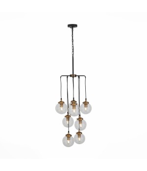 SL234.443.08 Люстра подвесная ST-Luce Черный, Золото/Прозрачный E27 8*40W VARIETA-foto2