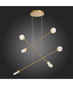 SL6104.203.06 Светильник подвесной ST-Luce Золотистый/Прозрачный,С пузырьками воздуха LED 6*3W 3000K Montecelio-foto5