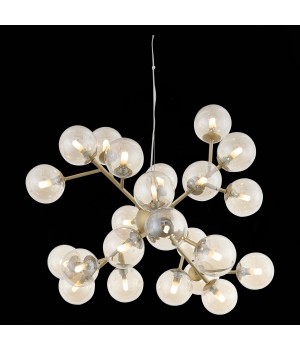 SL438.203.24 Люстра подвесная ST-Luce Золотистый/Коньячный G9 24*5W PALLЕRE-foto4