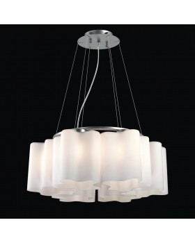 SL116.503.06 Люстра подвесная ST-Luce Серебристый/Белый E27 6*60W ONDE-foto2