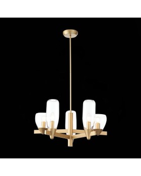 SL1119.203.05 Светильник подвесной ST-Luce Золотистый/Прозрачный E14 5*40W TENERESA-foto11