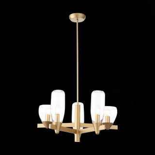 SL1119.203.05 Светильник подвесной ST-Luce Золотистый/Прозрачный E14 5*40W TENERESA-foto11