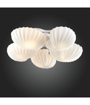 SL534.502.05 Люстра потолочная ST-Luce Белый/Белый E27 5*60W CONGLIA-foto3