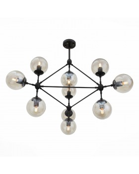 SL549.403.10 Люстра подвесная ST-Luce Черный/Янтарный E27 10*40W STAMPO-foto3