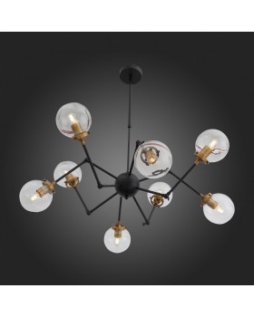 SL234.402.08 Люстра потолочная ST-Luce Черный, Золото/Прозрачный E27 8*40W (из 2-х коробок) VARIETA-foto5