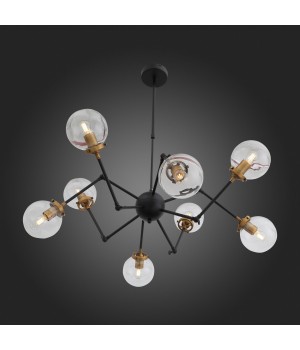 SL234.402.08 Люстра потолочная ST-Luce Черный, Золото/Прозрачный E27 8*40W (из 2-х коробок) VARIETA-foto5