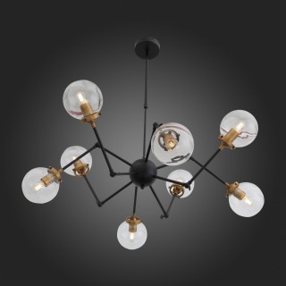 SL234.402.08 Люстра потолочная ST-Luce Черный, Золото/Прозрачный E27 8*40W (из 2-х коробок) VARIETA-foto5