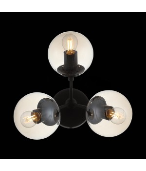 SL549.411.03 Бра ST-Luce Черный/Янтарный E27 3*40W STAMPO-foto4