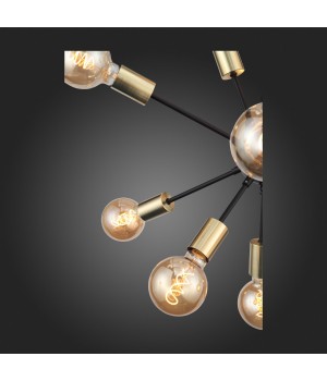 SL437.403.12 Люстра подвесная ST-Luce Черный, Золото E27 12*60W FOGLIONE-foto9