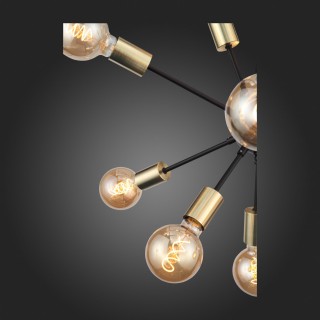 SL437.403.12 Люстра подвесная ST-Luce Черный, Золото E27 12*60W FOGLIONE-foto9