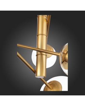 SL1150.203.08 Светильник подвесной ST-Luce Матовое золото/Прозрачный E27 8*40W (из 3-х коробок) LIORA-foto4