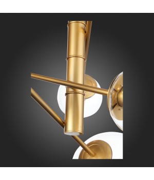 SL1150.203.08 Светильник подвесной ST-Luce Матовое золото/Прозрачный E27 8*40W (из 3-х коробок) LIORA-foto4