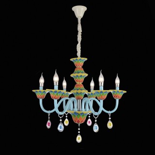 SL674.783.06 Люстра подвесная ST-Luce Разноцветный/Разноцветный E14 6*40W ORNATO-foto5