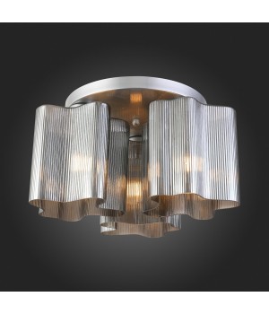 SL117.702.03 Люстра потолочная ST-Luce Серебристый/Дымчатый E27 3*60W ONDE-foto7