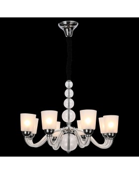 SL681.103.08 Люстра подвесная ST-Luce Хром, Прозрачный/Белый E14 8*40W SIGNORA-foto2