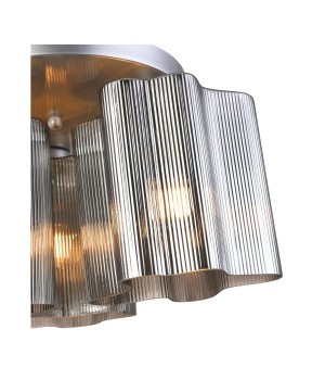 SL117.702.03 Люстра потолочная ST-Luce Серебристый/Дымчатый E27 3*60W ONDE-foto3